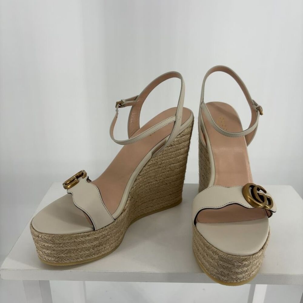 Gucci Wedge Marmont Espadrille Sandals